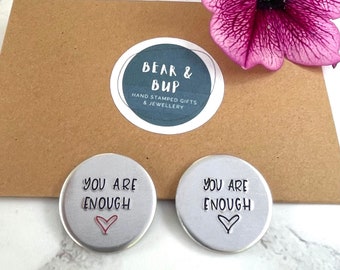 Pocket token, You are enough pocket coin, affirmation token, pocket hug