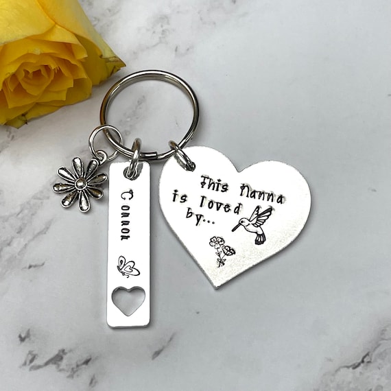 Nanny Keyring This Nanna is Loved by Keyring Gift for Grandma