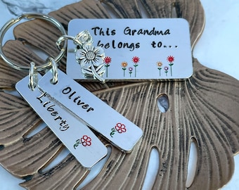 This Grandma belongs to, Grandma keyring, Nanny gift, This Nan belongs to, Mothers Day Personalised gift, Nan keyring