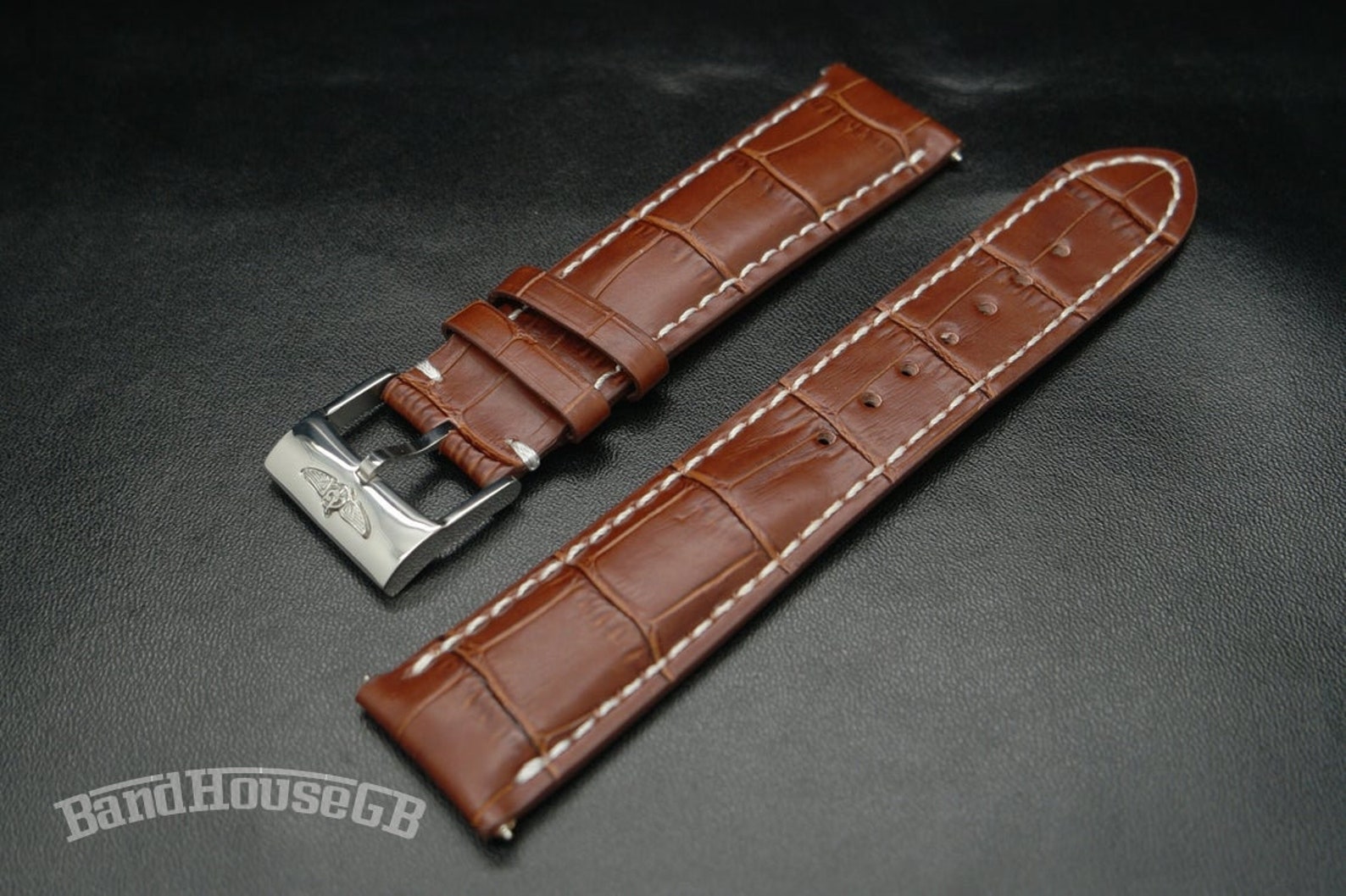 genuine breitling leather strap