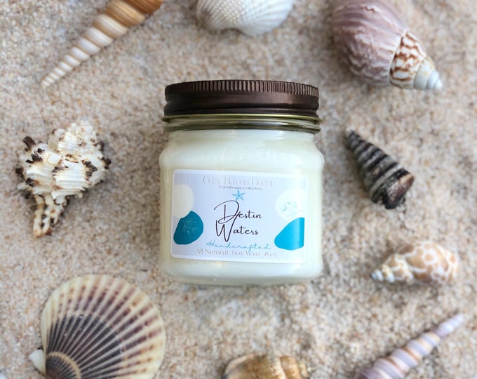 Destin Waters | Mason Jar | Soy Candle 8 oz