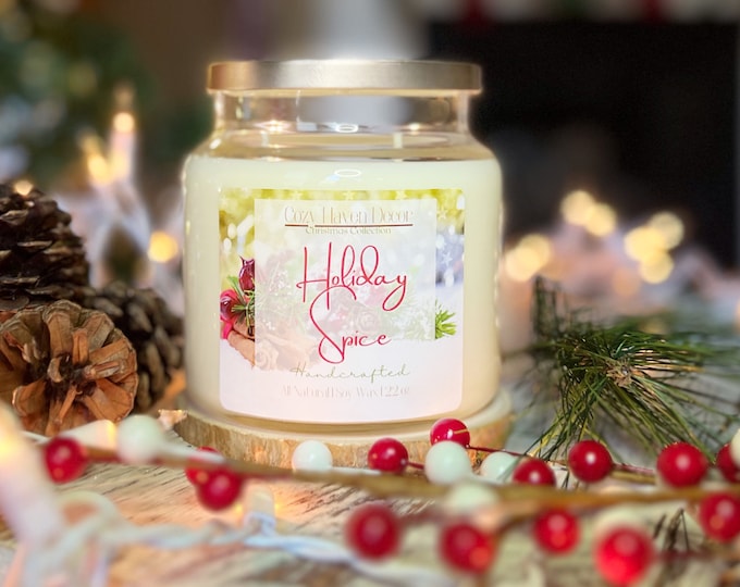 Holiday Spice | Soy Wax Candle | Double Wick | 22 oz