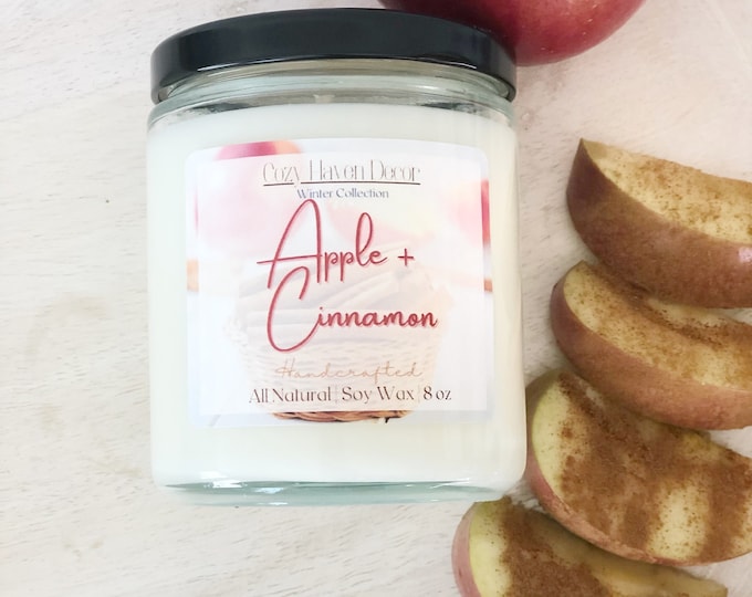 Apple Cinnamon | Soy Wax Candle | 8 oz