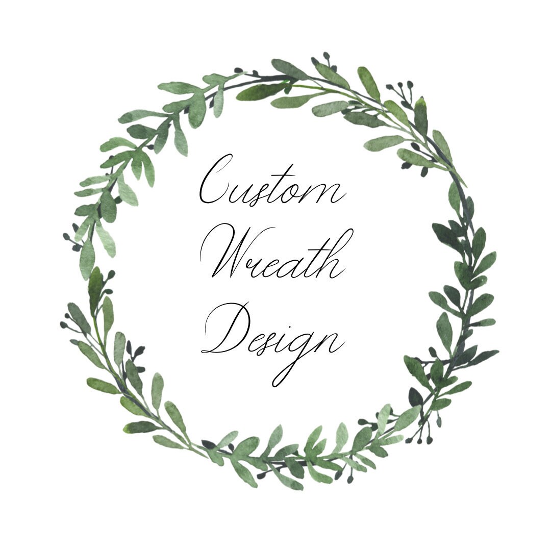 Custom Wreath Wreath With Initial Personalized Wreath Etsy