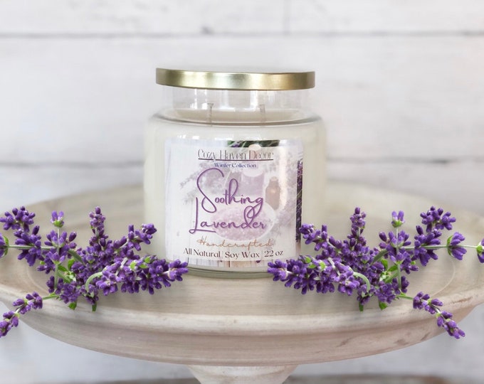 Soothing Lavender | Soy Wax Candle | Double Wick 22 oz