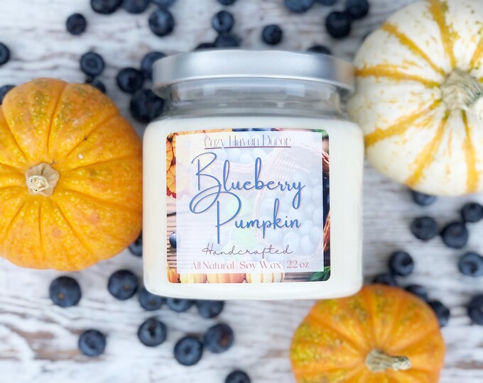 Blueberry Pumpkin | Soy Wax Candle | Double Wick 22 oz