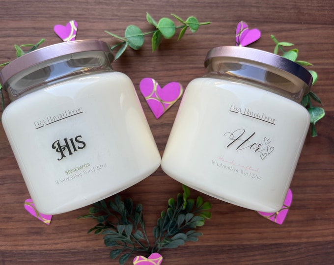 His + Her Collection | Soy Wax Candle | 22 oz Double Wick