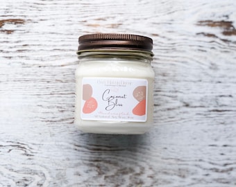 Coconut Bliss | Mason Jar | Soy Candle 8 oz