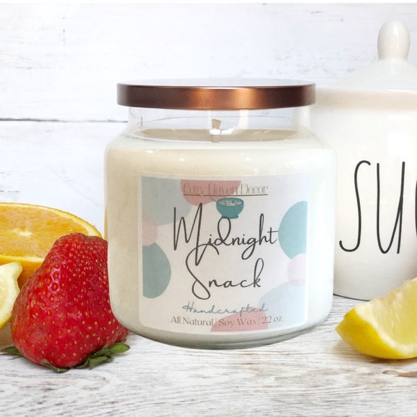 Midnight Snack | Sugar Citrus | Volcano Type | Soy Candle | Cozy Haven Decor