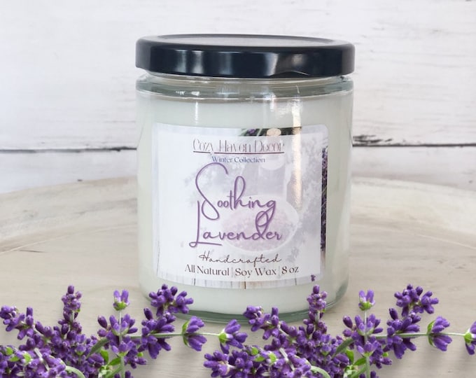 Soothing Lavender | Soy Wax Candle | 8 oz