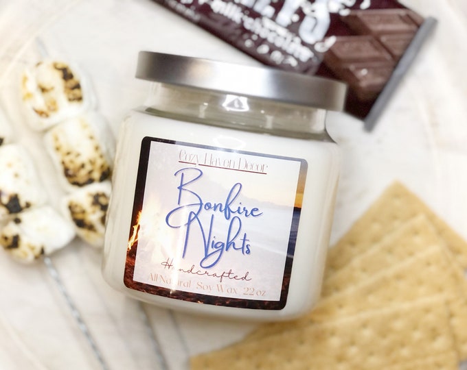 Bonfire Nights | Soy Wax Candle | Double Wick | 22 oz