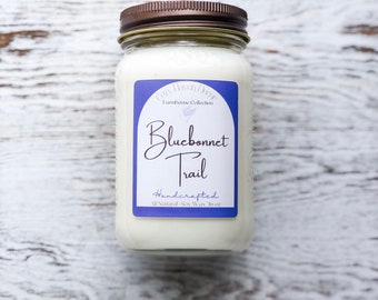 Bluebonnet Trail | Mason Jar | Soy Candle 16 oz