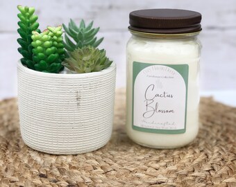 Cactus Blossom | Mason Jar | Soy Candle | 16 oz