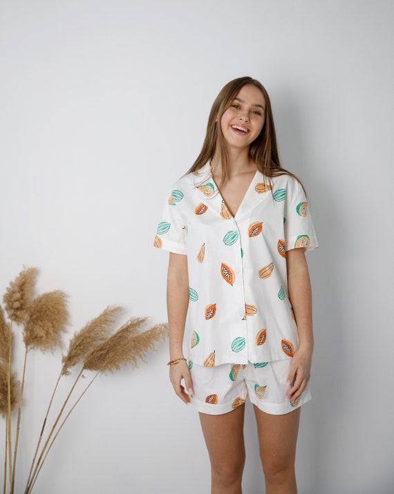Cotton Women Pajama Set Short 