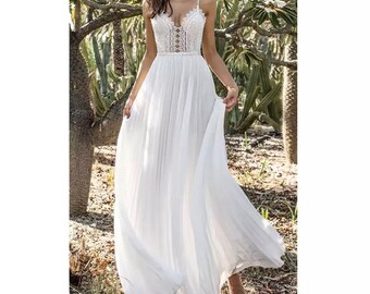 white party wear gown