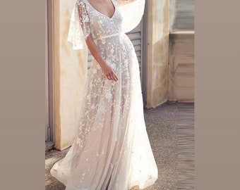 womens long lace dress