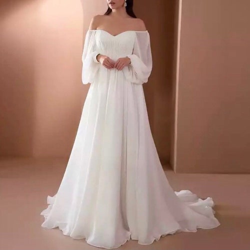 Shoulder Long Sleeve Lace Maxi Dress 