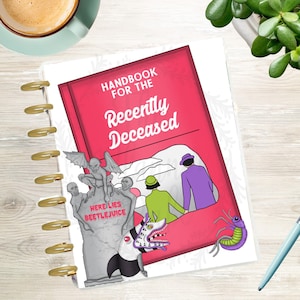 Beetlejuice Handbook Planner Cover, Planner Dashboard, Inserts for GM Agenda, Planner Inserts, Personal Planner, Happy Planner, Erin Condren