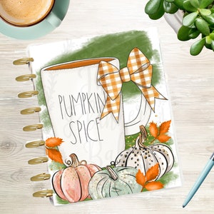 Pumpkin Spice Planner Cover, Planner Dashboard, Inserts for MM PM GM Agenda, Planner Inserts, Personal Planner, Happy Planner, Erin Condren