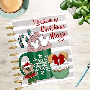 Christmas Magic Planner Cover, Planner Dashboard Inserts for GM MM PM Agenda Planner Inserts, Personal Planner, Happy Planner, Erin Condren