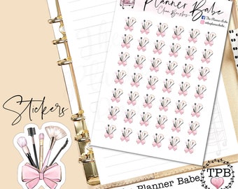 Clean Brushes Stickers, Printed Planner Stickers for PM MM GM Agenda, Sticker Sheets, Planner Stickers, Personal Planner, A5 Planner