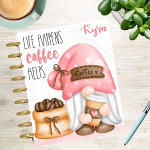 Coffee Gnome Dashboard Planner Cover, A5 Insert, GM MM PM Agenda Planner Insert, Personal Planner, Happy Planner, Erin Condren