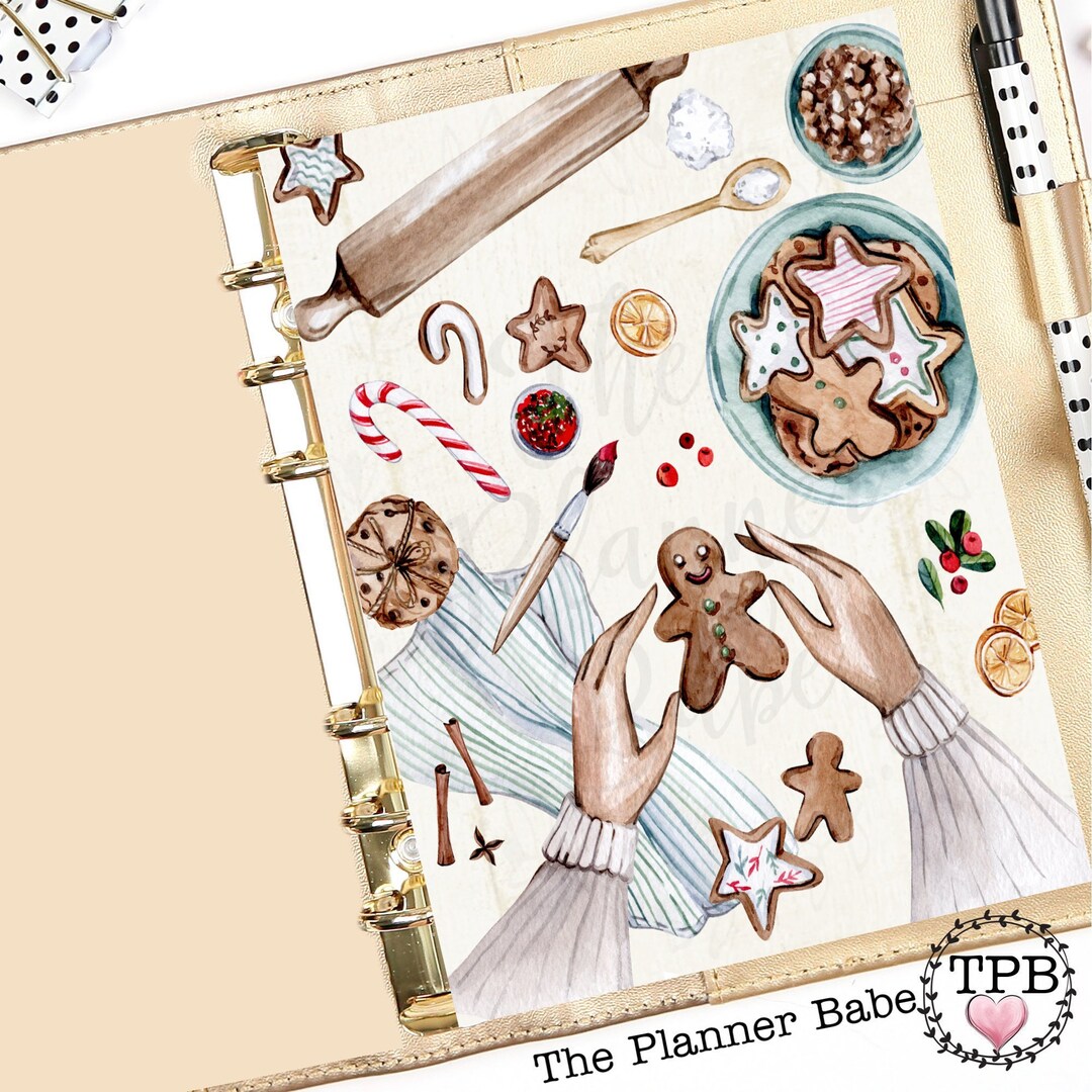 Baking Cookies Dashboard Planner Cover, A5 Insert, GM MM PM Agenda Planner Insert, Personal