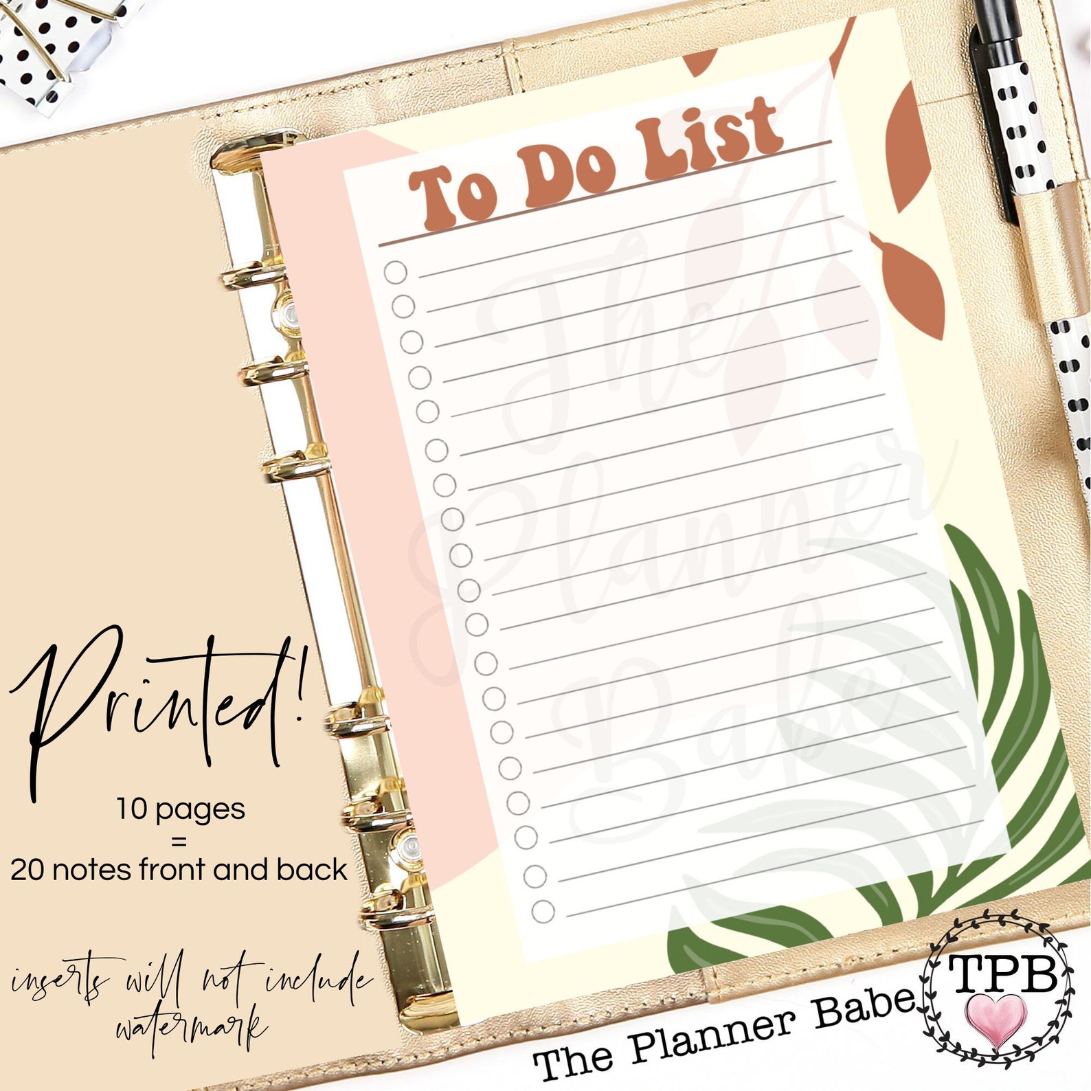 Boho to Do List Printed Planner Inserts PM MM GM Agenda - Etsy