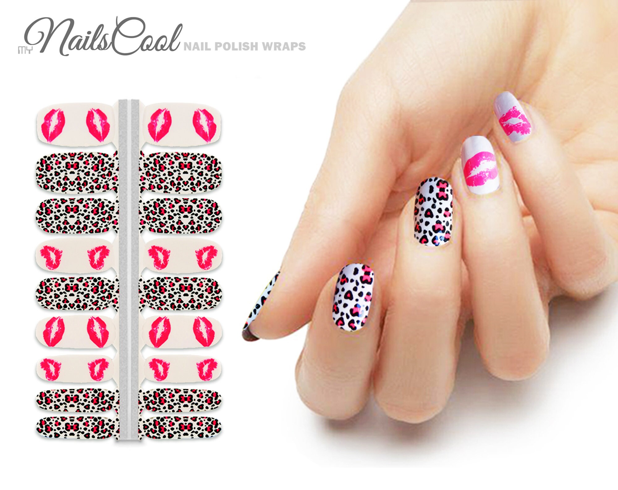 Light Pink Color Real Nail Polish Strips Nail Art Wraps Street - Etsy