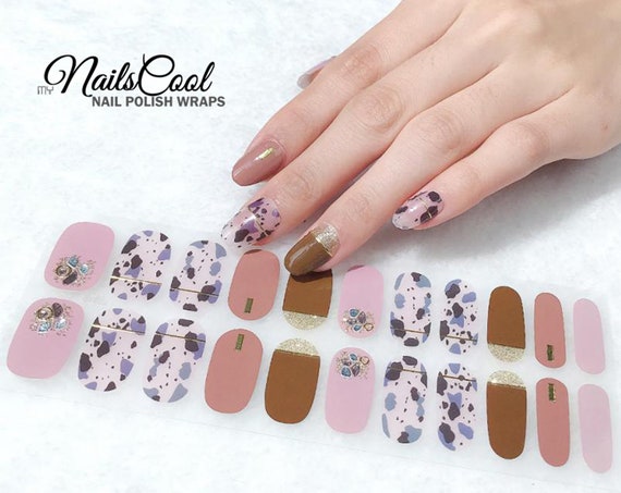 Buy Fornail 4 Sheet Glitter Real Nail Polish Strips Nail Wraps with Design  Solid Color Gel Nails Art Self-Adhesive Stickers for Women Girls Online at  desertcartINDIA