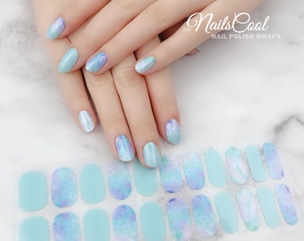 Light Blue Nails Etsy