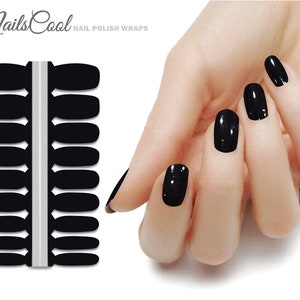 Solid Color Red Carmine Real nail Polish Strips Nail art Wraps Street Art 18 Strips
