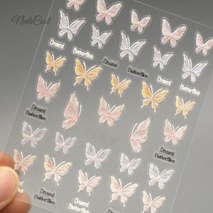 Butterfly Nail Stickers 3D Nail Decals DIY Nails Nail Art 5D Nails