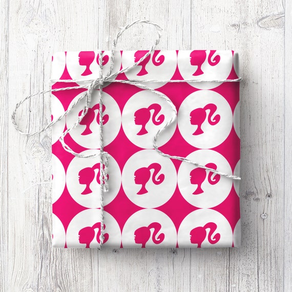 Pack of 2 Pink Barbie Portrait Wrapping paper