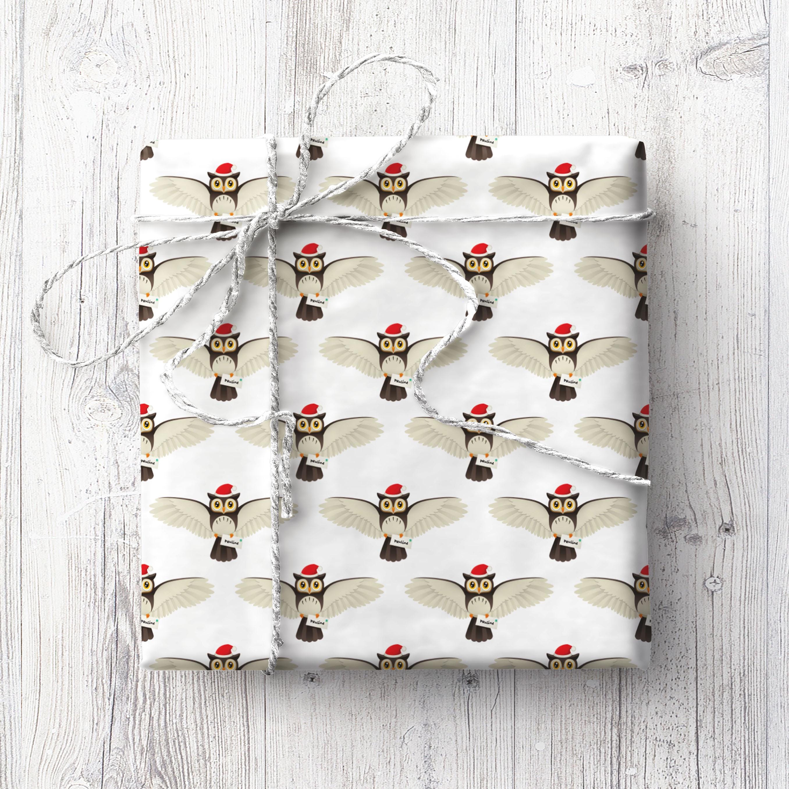 Christmas Owl Wrapping Paper