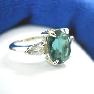 teal sapphire ring, 925 Sterling Silver Ring, Handmade Ring, Women Sapphire Ring, Anniversary Jewelry, Wedding Ring, Birthday Gift For Her