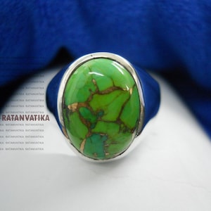 Natural turquoise  Ring, Handmade Men Ring, 925 Sterling Silver Ring, Birthday anniversary Gift for him Father&#39;s Day Gift, Gemstone Ring