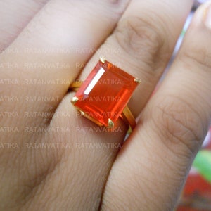 Padparadscha Sapphire, Mother&#39;s Day Gift,925 Sterling Silver Ring, Handmade Ring, Solitaire Ring, Gemstone Ring, Wedding Ring, Gift For Her