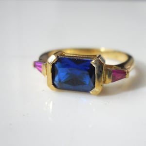 Ruby Tanzanite Ring - Etsy