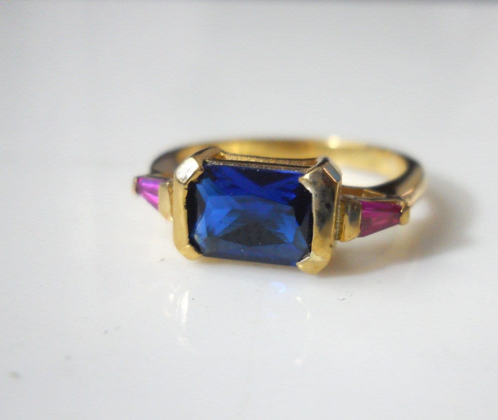 Ruby Tanzanite Ring - Etsy