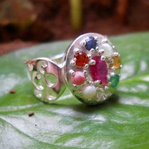 Natural Navaratna Ring Astrological Purposes For Men or Woman Multi-Stone Precious Nine Planet Jewelry Real All Stone With Certified
