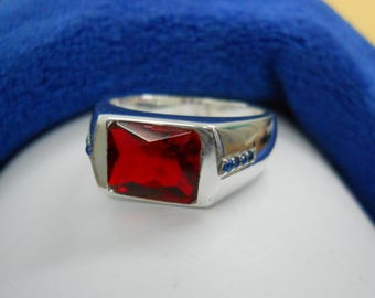 6.20 Carat Ruby Ring/Handmade Birthstone Ring For Men's Ring /925 Sterling Silver/Anniversary Gift/Promise Ring/Silver Jewelry/Gift For Him