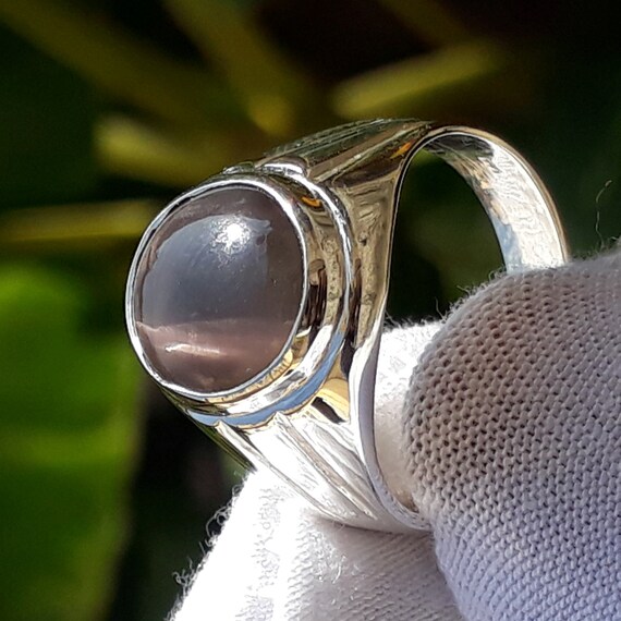 Vintage White Cats Eye Glass Mens Ring golden Stainless Steel - Walmart.com