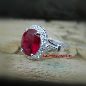 Ruby Ring, 925 Sterling Silver Ring, Handmade Designer Ring, Red Stone Ring, Wedding Ring, Women Ring, Wedding Anniversary Gift For Her