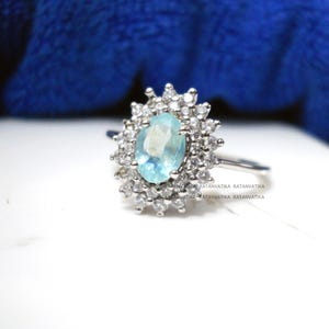 Aquamarine Ring, Gemstone Ring, 925 Sterling Silver Ring, Modern Ring, Handmade Ring, Engagement Ring, Anniversary Gift For Her
