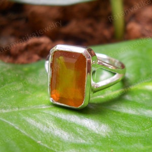 7,25 Karat natürlicher gelber Saphirring/Birthstone Ring/astrologischer Ring für Unisex/Geburtstagsgeschenk/Versprechensring/Muttertagsgeschenk für Sie