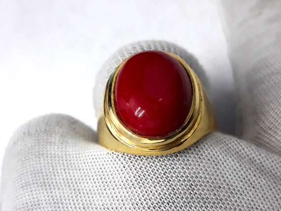 Buy Aaaquality Natural Antique Red Coral Ring 6.50 Carat, 925 Sterling  Silver, Handmade Coral Ring for Men and Woman Online in India - Etsy