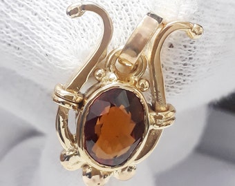 Natural Hessonite Garnet pendant/Natural Garnet Pendant/Pendant for Men, Women & Girls/Astrological Pendant/Hessonite Pendant for Unisex