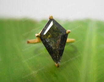 Schwarzer Rutilquarz Ring: Sterling Silber Drachen Stein, Boho Healing Schmuck