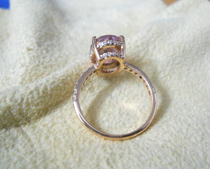 Bague raffinée avec saphir rose padparadscha naturel de 3,58 carats certifié GIA